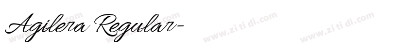 Agilera Regular字体转换